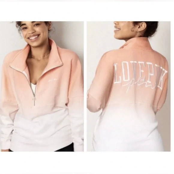 VICTORIA’S SECRET PINK Dip Dye Varsity Crew. - Picture 4 of 6